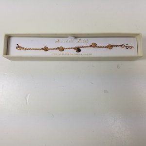 Annabelle Lilly Sterling sliver gold tone heart bracelet